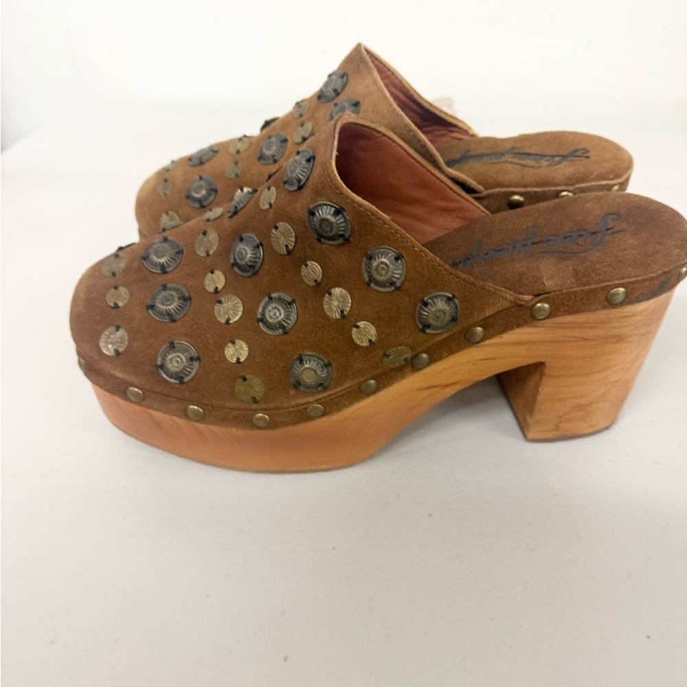 New Free People Claudia Clog Brown Size 38 - Picture 7 of 9